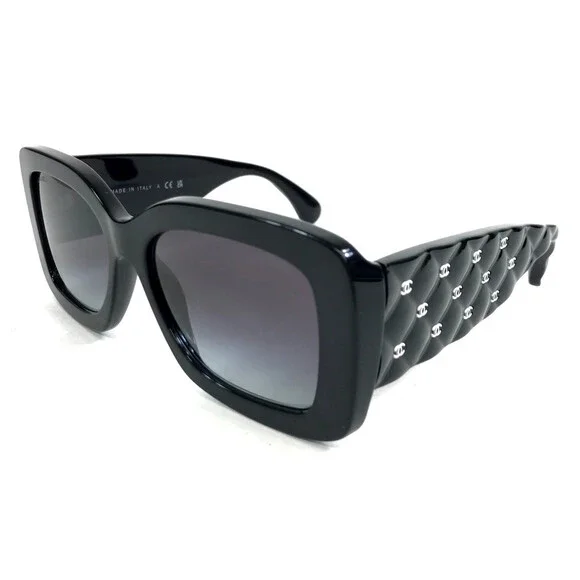 CHANEL ボックス型 ブラックサングラス 5483 Black CC Sunglasses 5483-A gold cc – REDELUXE